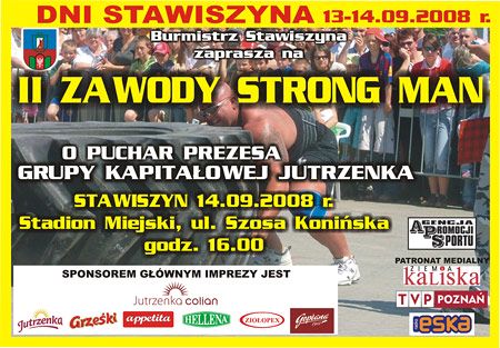 Plakat promujący zawody Strong-Man